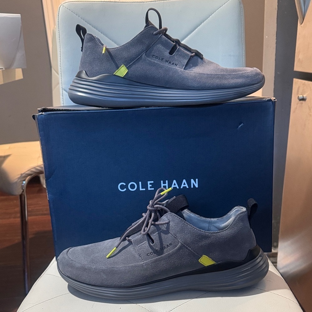 Cole Haan Men's Gray and Yellow Sneakers